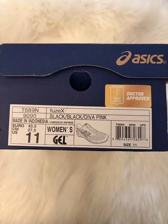 Asics Black Athletic Shoes with Pink Accents - Picture 7 of 7